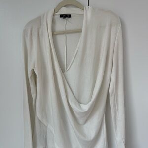 1. State Women's White V-Neck Sweater